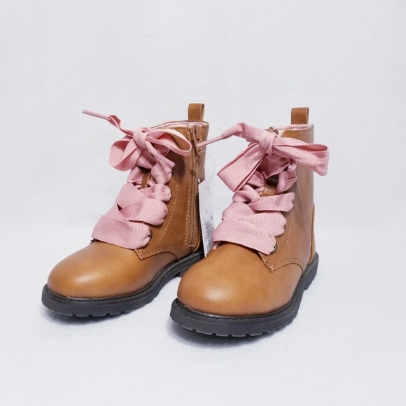 Cat & Jack Cherish Lace-up Boots - Size 9 - NWT - Picture 6 of 8